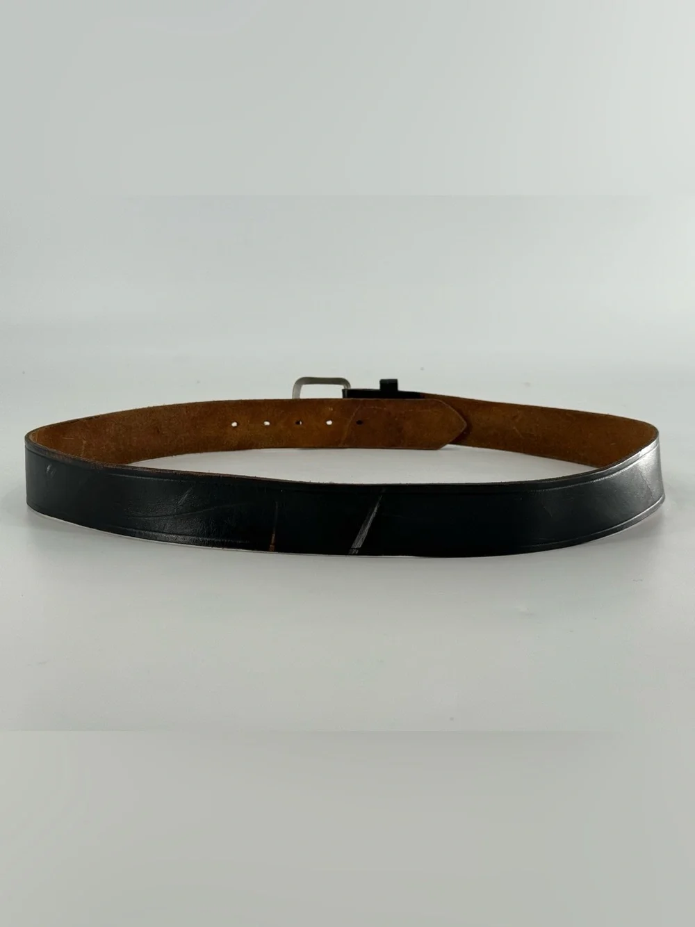Vintage Workwear Casual Streetwear Black‎ Leather Belt 40